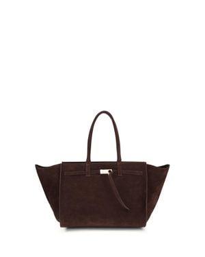 Benedetta Bruzziches Mame Weekend Shoulder Bag Nabuk/Mulled Wine - Brown