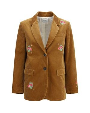 forte_forte Bouquet Velvet Jacket Camel - Brown