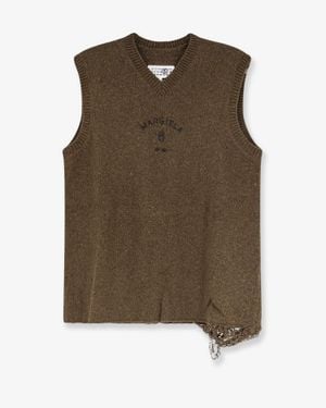 MM6 by Maison Margiela Wool Blend Vest - Green