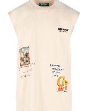 Barrow Cream Cotton Tank Top - Natural