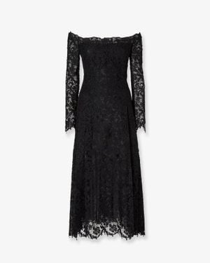 Fendi Macramé Lace Dress - Black