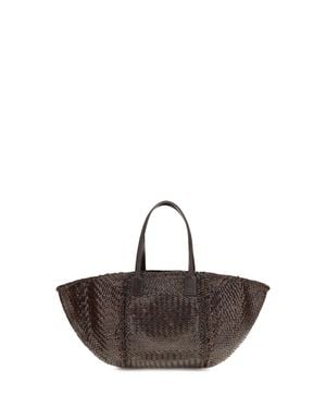 Dragon Diffusion Teresa Handwoven Tote Bag Dark - Brown