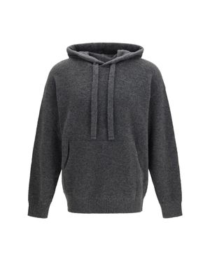 Laneus Cashmere Silk Hooded Jumper - Grey