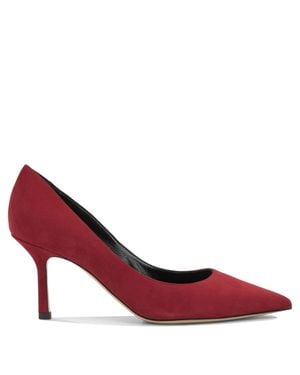 Ninalilou Suede Leather Pumps - Red