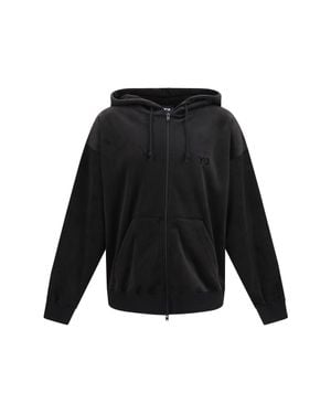Y-3 Corduroy Zip-Up Hoodie - Black