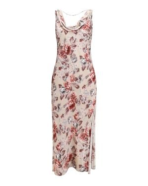 Acne Studios Draped Floral-Print Dress - White
