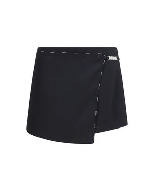 Gcds Skirt-Shorts Mini Satin - Blue