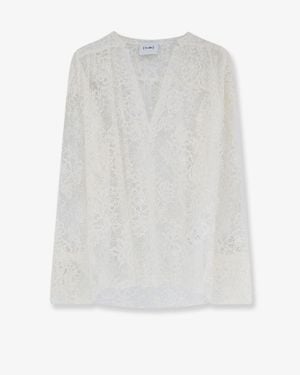 Nude Lace Shirt - White