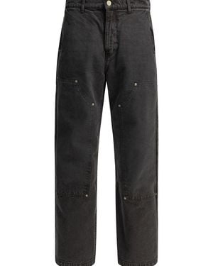mfpen "Double Knee" Straight Leg Jeans - Gray