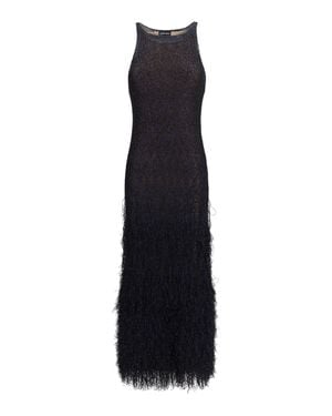 Giorgio Armani Long Sequin-Knit Dress - Black
