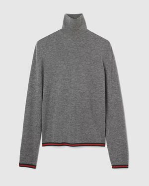 Gucci Check Detail Cashmere Knitwear - Grey