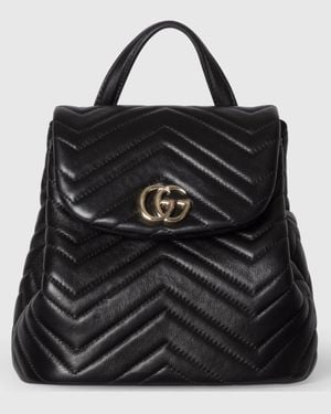 Gucci "Gg Marmont" Casual Backpack - Black