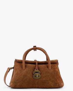 Zanellato Dotta Suede Crossbody Bag - Brown