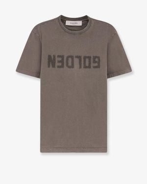 Golden Goose Regular Distressed Cotton T-Shirt - Grey