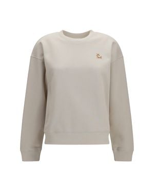 Maison Kitsuné Chillax Fox Crewneck Sweatshirt Moon - White