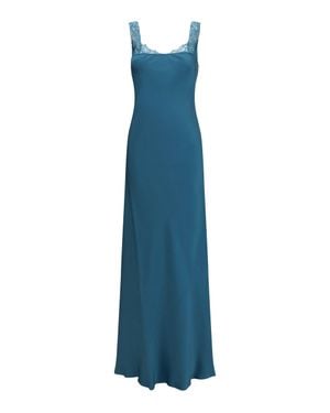 forte_forte Satin Maxi Dress Jade - Blue