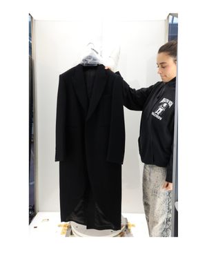 Celine Tailored Coat Wool (Ovis Aries) - Black