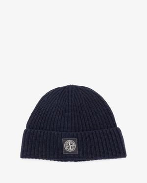 Stone Island Geelong Virgin Wool Hat - Blue