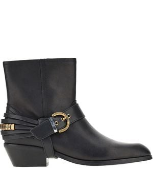 Pinko Leather Ankle Boots - Black