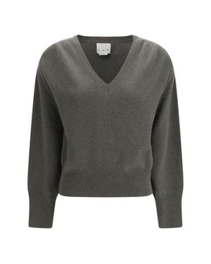Sa Su Phi Cashmere V-Neck Jumper - Grey