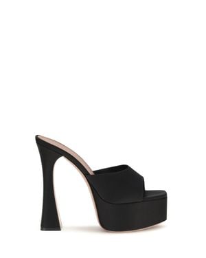 AMINA MUADDI Dalida Satin Sandals - Black