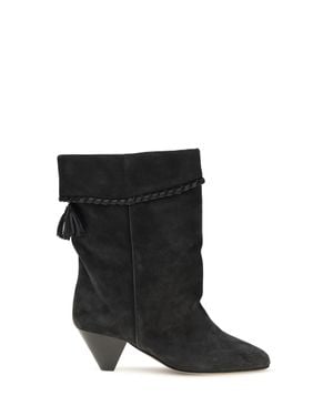Isabel Marant Draped Suede Boots - Black