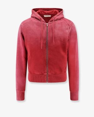Entire studios Slim Zip Up Cotton Hoodie - Red