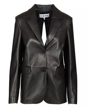 Loewe Tailored Leather Jacket - Black
