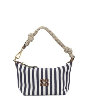 Miu Miu Small Logo Shoulder Bag - White