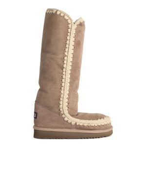 Mou Eskimo 40 Mole Suede Ankle Boots - White