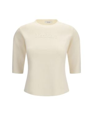 Max Mara Pure Mxpaustero T-Shirt Avorio - White