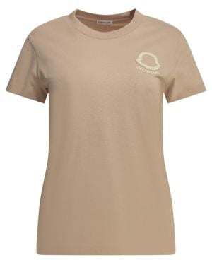 Moncler Crew-Neck T-Shirt - Natural