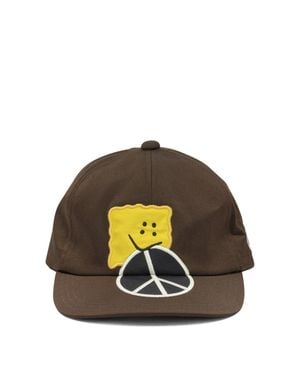 Kapital Chino Peckish Peace Baseball Cap - Brown
