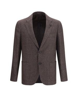 Lardini Wool-Blend Blazer - Brown