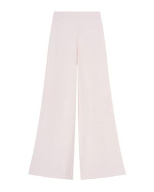 Fedeli Cashmere And Cotton Wide Leg Trousers - White
