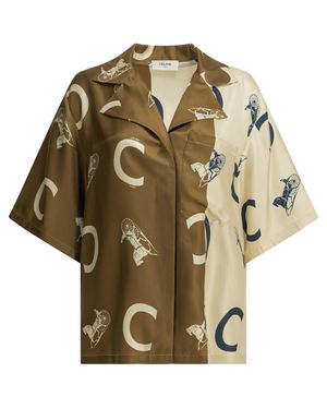 Celine Silk Shirt - Metallic