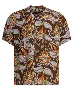 Sun Surf "Spider Lily" Casual Shirt - Brown