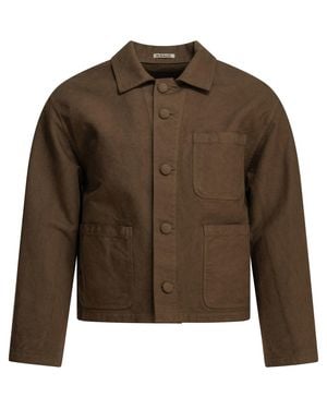 AURALEE Cotton Overshirt Jacket Dark - Brown