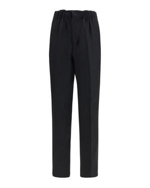 Laneus Trousers Linen And Viscose - Black