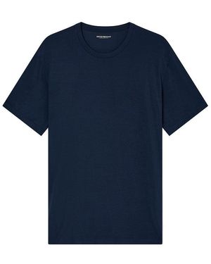 EA BODYWEAR Stretch Modal Crewneck T-Shirt - Blue
