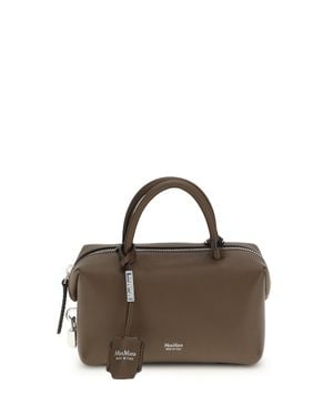 Max Mara Holdall Leather Handbag - Brown