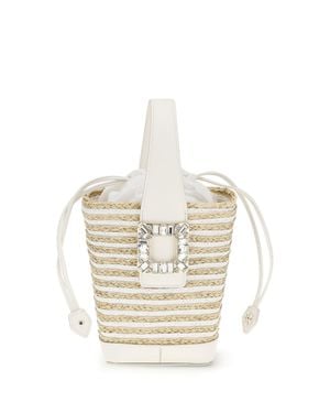 Roger Vivier Mini Viv' Skate Bucket Bag - White