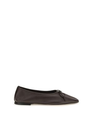Dear Frances Gala Ballerinas Espresso - White