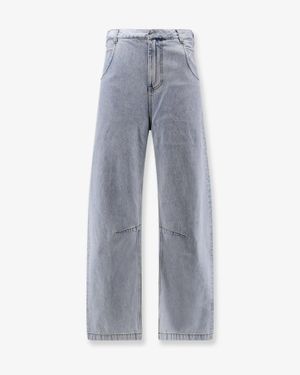 Entire studios Gem Cotton Jeans With Back Leather Logo Patch - Grey