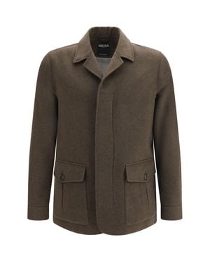 ZEGNA Falcon Oasi Cashmere Elements Jacket - Grey