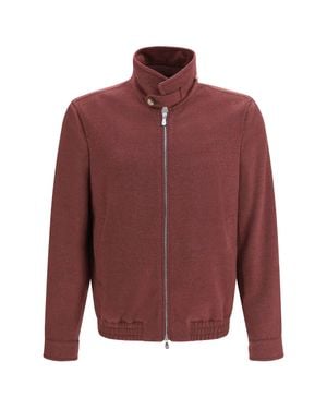 Brunello Cucinelli Wool Zip Jacket Lava - Red