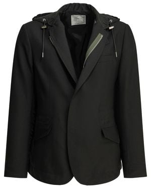 Sacai X Nylon Blazer - Black