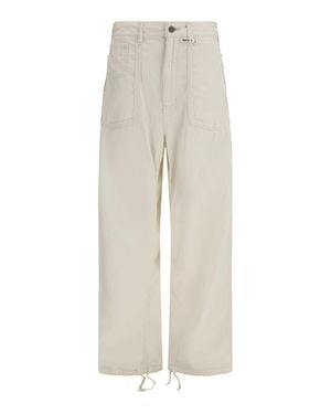 Maison Mihara Yasuhiro Denim Trousers Cut-Out Pockets - White