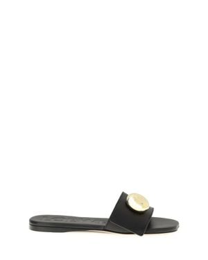 Loewe Sandals Pebble Calf Leather - White