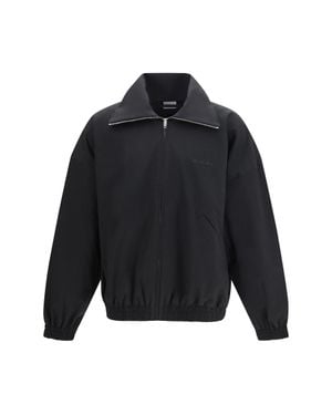 Balenciaga Stretch Technical Cotton Jersey Zip Jacket - Blue